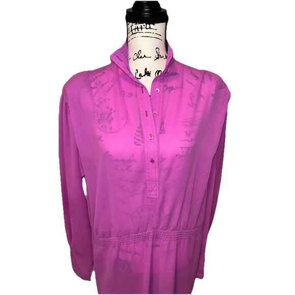 Vintage‎ 70's Don Sophisticates by Charlotte Ford Purple Pleated Dress Size 12 - Picture 3 of 11